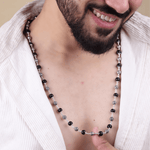 Orignal Karungali Silver Mala With Spherical Beads