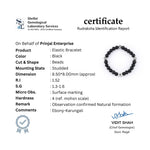 Ebony Karungali with Shree Hari Silver Beads Bracelet