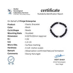 Ebony Karungali with Om Namah Shivay Silver Beads Bracelet