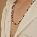 Rudraksha and Om Namah Shivay silver beads mala