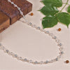 Sphatik Diamond Cut Beads with Om Silver Beads Mala