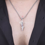 Trishul Damru Silver Pendant