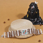 Rudraksha Silver Jay Thakar Four Line Bracelet