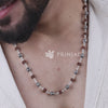 Rudraksha With Jay Shree Ram Beads Silver Mala