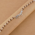 Rudraksha Silver Mahakal Name Bracelet