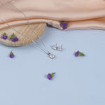 Square Diamond Pendant Set For Women