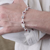 Rudraksha Capping Silver Jay Shree Ram Silver Bracelet