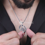 Mahadev Shivling Trishul Frame Silver Pendant