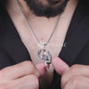 Mahadev Shivling Trishul Frame Silver Pendant