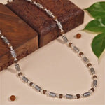 Rudraksha Silver Mala (Cylindrical Beads)