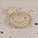 Spatik Diamond Cut Beads with Om Silver Beads Bracelet