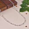 Sphatik with Om Silver Beads Mala