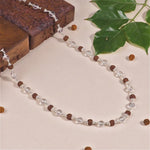 Rudraksha With Sphatik Beads Silver Mala