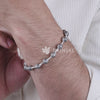 Om Namah Shivay Silver Bead Bracelet