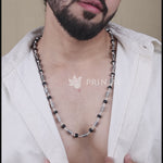Karungali Silver Mala (Cylindrical Beads)
