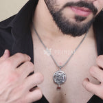 Sacred Mantra Shiva Silver Pendant