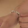 Rudraksha Silver Om Beads Capping Bracelet