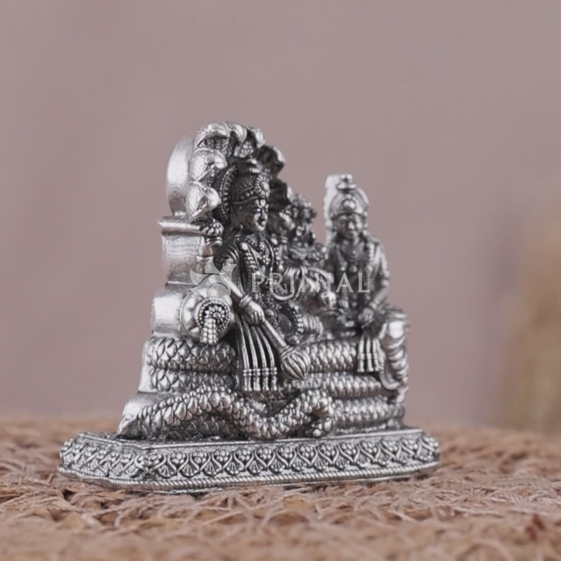 Vishnu Laxmi Silver Idol