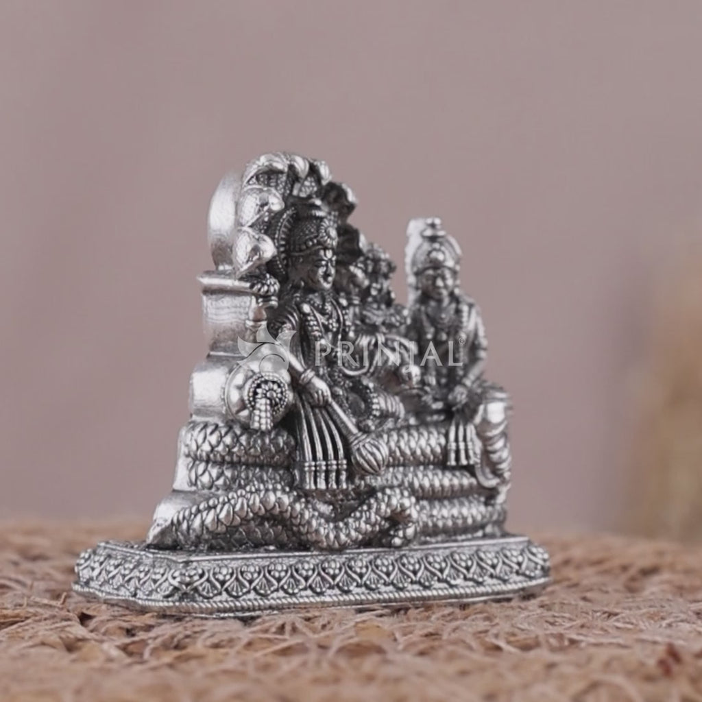 Vishnu Laxmi Silver Idol