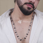 Karungali Silver Mala with Marquise Beads