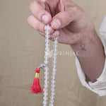  Natural Diamond Cut Sphatik Mala