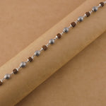 Rudraksha Silver Textured Round Beads Bracelet