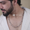 Rudraksha Capping With Om Namah Shivay Beads Silver Mala