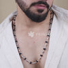 Karungali Silver Mala with Filigree Oval Beads