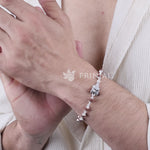 Rudraksha Silver Om Namah Shivaya Bracelet