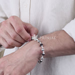 Karungali with Om Silver Bracelet