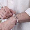 Karungali with Om Silver Bracelet