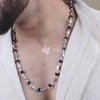 Karungali Silver Mala With Triangle Beads
