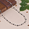 Black Rudraksha with Om Silver Beads Mala