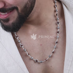 Rudraksha Capping With Shree Hari Beads Silver Mala