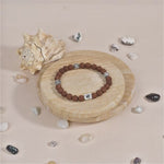 Rudraksha with Jay Shree Ram Silver Beads Bracelet