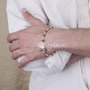 Rudraksha Silver Trishul Damru Bracelet