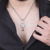 Om Trishul Mahakal Rudraksha Silver Pendant