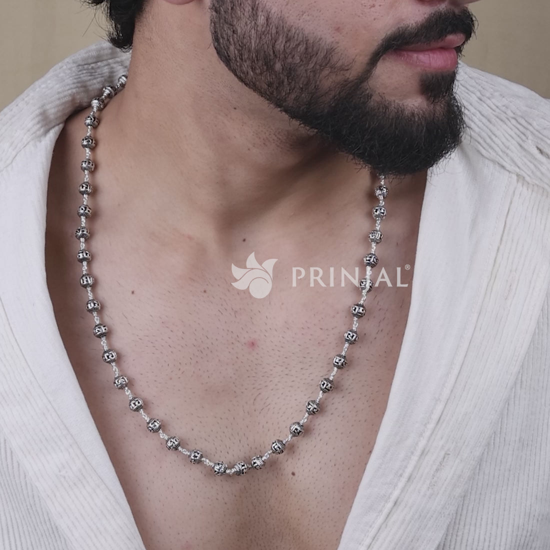 Silver Mala with Jay Shree Ram Beads