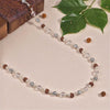 Rudraksha with Sphatik and Om Silver Beads Mala