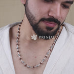 Rudraksha With Shree Hari Beads Silver Mala