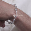 Sphatik Bead Silver Bracelet