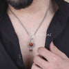 Om Rudraksha Silver Pendant