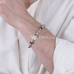 Karungali with Om Namah Shivay Silver Bracelet