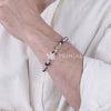 Karungali with Om Namah Shivay Silver Bracelet