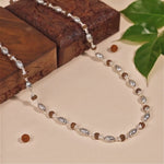 Rudraksha Silver Mala (Perforated Oval Beads)