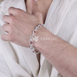 Rudraksha Capping Silver Shree Hari Silver Bracelet