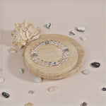 Spatik Beads with Om Silver Beads Bracelet