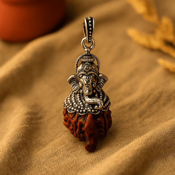Ganesh Mukhi Rudraksha Pendant in Silver