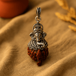 Ganesh Mukhi Rudraksha Pendant in Silver